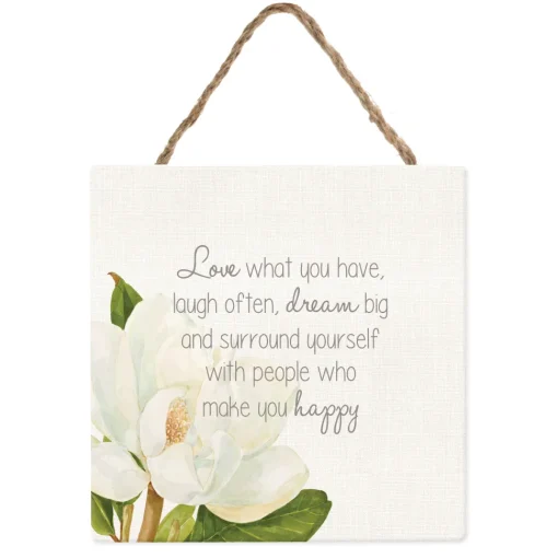 Splosh Magnolia Hanging Sign - Happiness