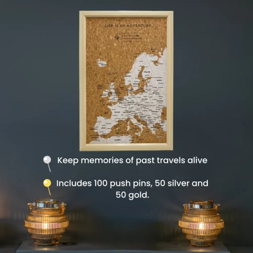 Splosh Travel Map - Inverted Europe Map - Small - White