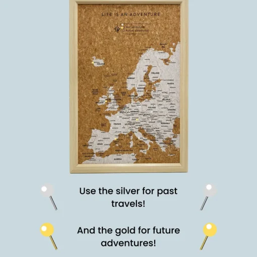 Splosh Travel Map - Inverted Europe Map - Small - White
