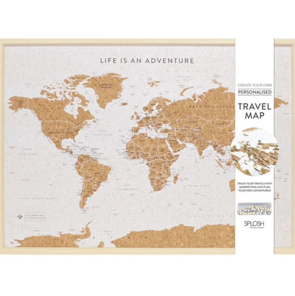 Splosh Travel Map - White World Map