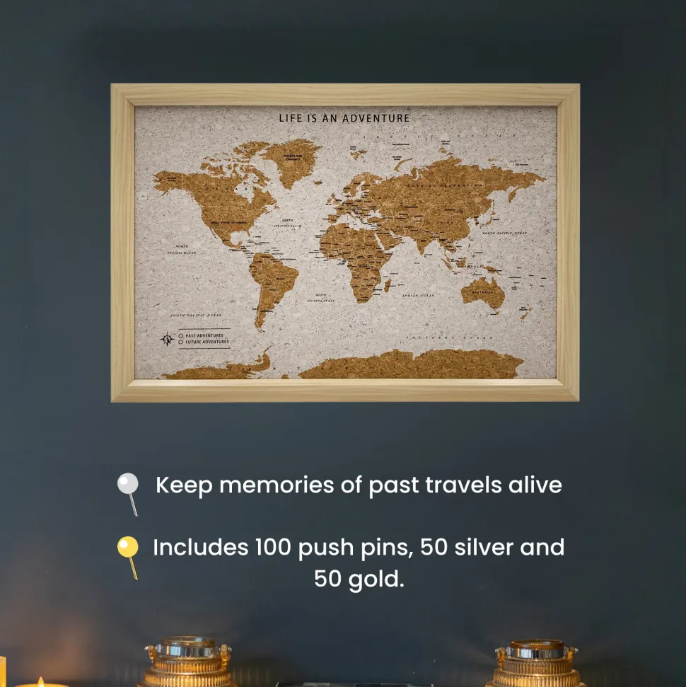 Splosh Travel Map - White World Map