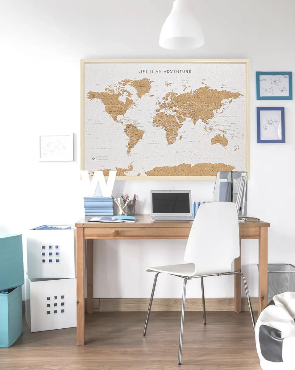 Splosh Travel Map - White World Map